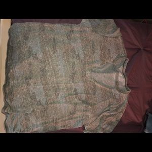 Cut out neck, camo shirt